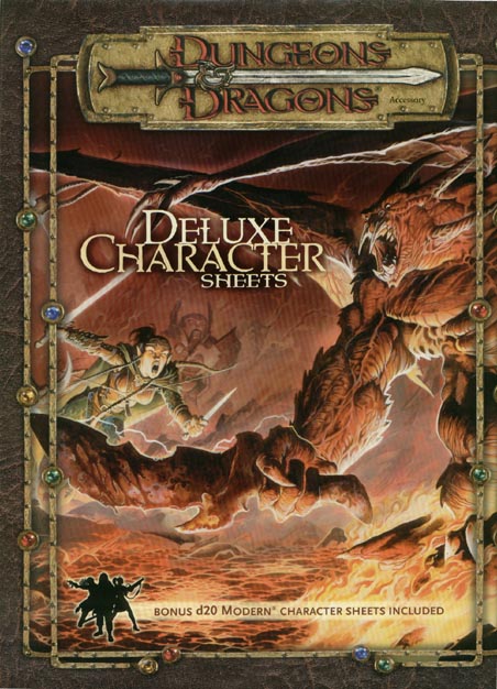 TSR Dungeons & Dragons Third Edition Archive: Deluxe Character Sheets