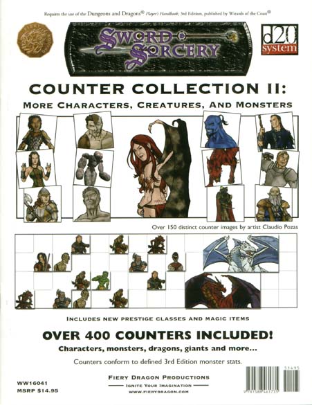 Third Edition Dungeons & Dragons Archive: d20 System: Counter Collection II: More Characters, Creatures, and Monsters