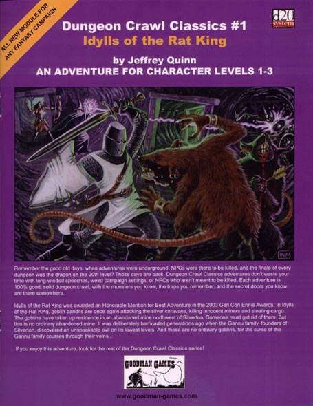 Third Edition Dungeons & Dragons Archive: d20 System: Dungeon Crawl Classics #1: Idylls of the Rat King (3.5 Edition)