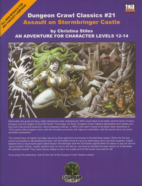 Third Edition Dungeons & Dragons Archive: d20 System: Dungeon Crawl Classics #21: Assault on Stormbringer Castle