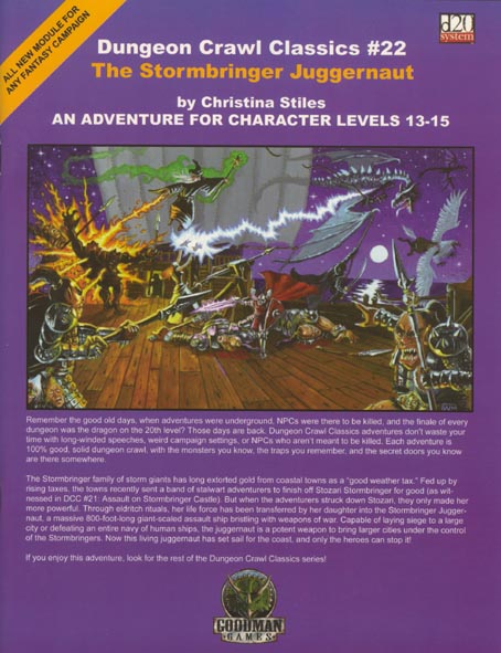 Third Edition Dungeons & Dragons Archive: d20 System: Dungeon Crawl Classics #22: The Stormbringer Juggernaut
