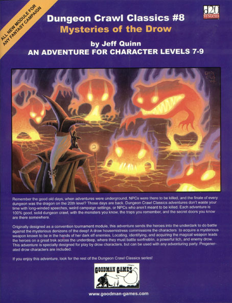 Third Edition Dungeons & Dragons Archive: d20 System: Dungeon Crawl Classics #8: Mysteries of the Drow