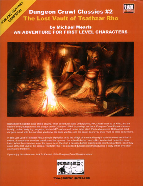 Third Edition Dungeons & Dragons Archive: d20 System: The Lost Vault of Tsathzar Rho