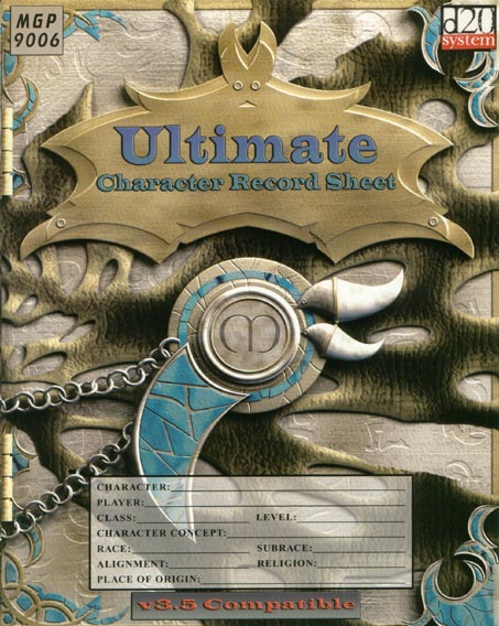 Third Edition Dungeons & Dragons Archive: d20 System: Ultimate Character Record Sheet