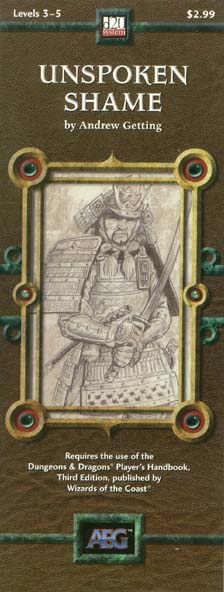Third Edition Dungeons & Dragons Archive: d20 System: Unspoken Shame