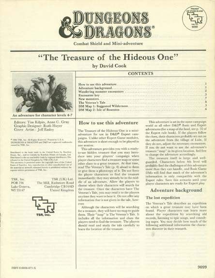 Dungeons & Dragons Archive: The Treasure of the Hideous One