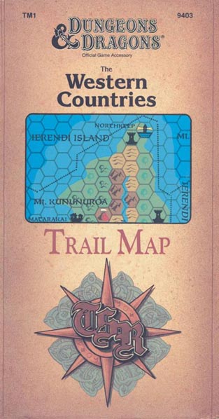 Dungeons & Dragons Archive: TM1 The Western Countries Trail Map