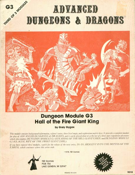 Advanced Dungeons & Dragons Archive: Hall of the Fire Giant King