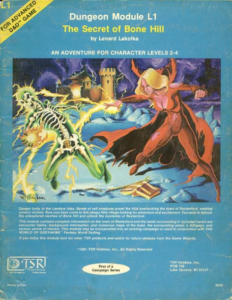 Advanced Dungeons & Dragons Archive: The Secret of Bone Hill