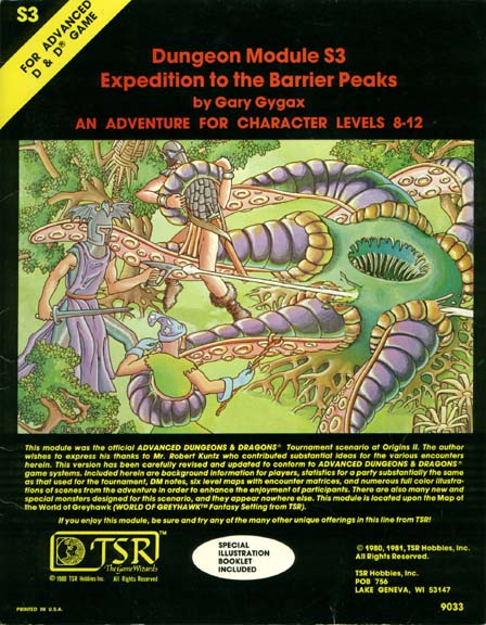 Advanced Dungeons & Dragons Archive: Expedition to the Barrier Peaks