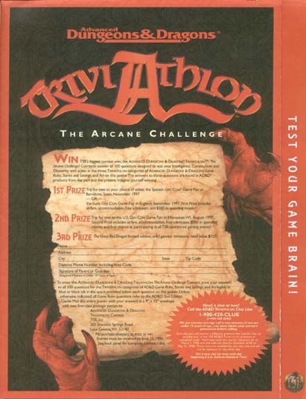 Advanced Dungeons & Dragons Archive: Triviathlon: The Arcane Challenge