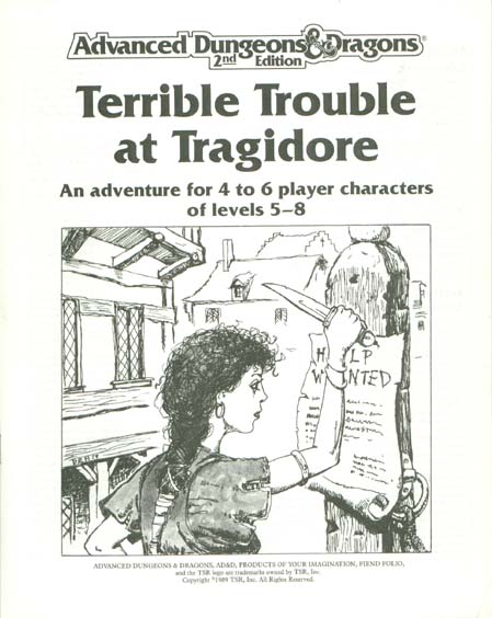 Advanced Dungeons & Dragons Archive: Terrible Trouble at Tragidore