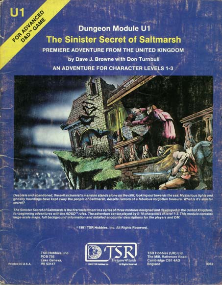 Advanced Dungeons & Dragons Archive: The Sinister Secret of Saltmarsh