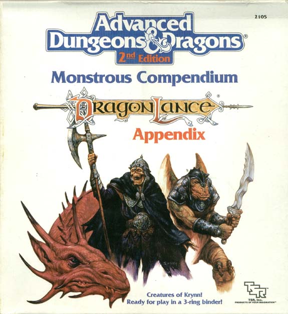 TSR Dungeons & Dragons Archive: DragonLance: Monstrous Compendium Appendix