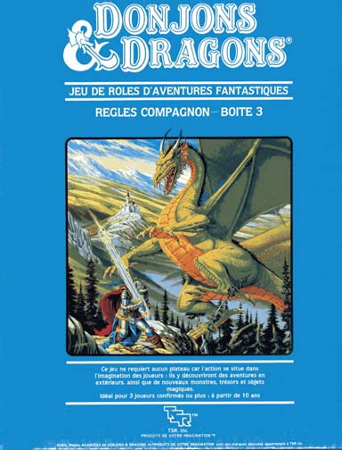 TSR Donjons et Dragons Archive: Regles Compagnon - Boite 3