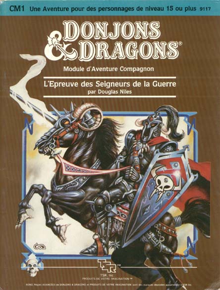 TSR Donjons et Dragons Archive: CM1 L'Epreuve des Seigneurs de la Guerre