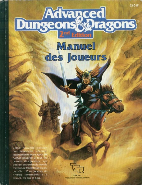 TSR Donjons et Dragons Archive: Manuel des Joueurs