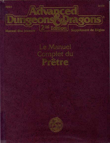 TSR Donjons et Dragons Archive: MJSR4 Le Manuel Complet du Prêtre