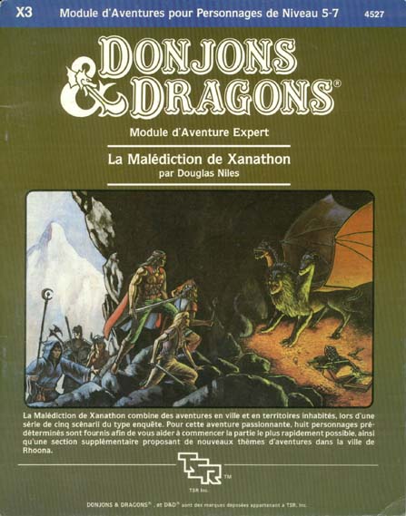 TSR Donjons et Dragons Archive: X3 La Malédiction de Xanathon