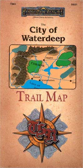 Advanced Dungeons & Dragons Archive: Forgotten Realms: The City of Waterdeep Trail Map