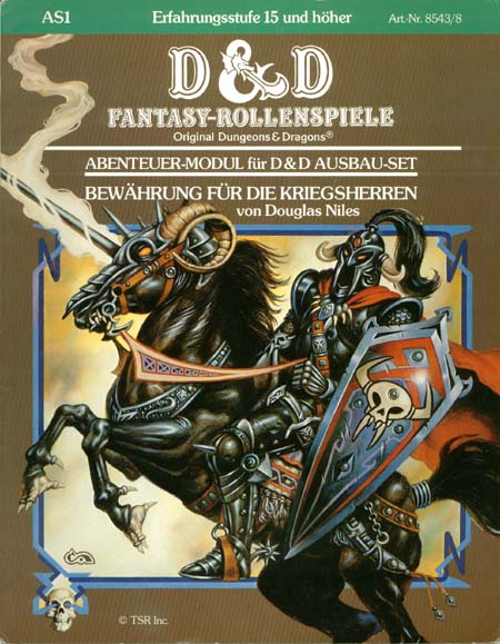 TSR D&D/AD&D Fantasy-Rollenspiele Archive: AS1 Bewährung für die Kriegsherren