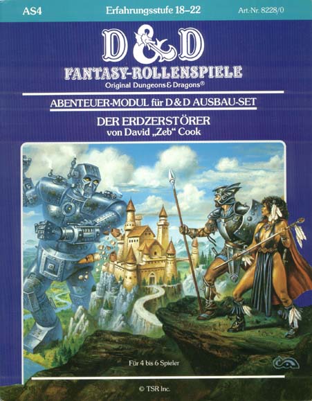 TSR D&D/AD&D Fantasy-Rollenspiele Archive: AS4 Der Erdzerstörer