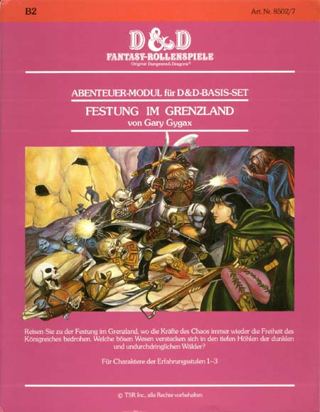 TSR D&D/AD&D Fantasy-Rollenspiele Archive: B2 Festung im Grenzland