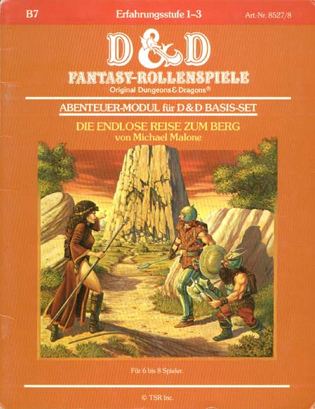 TSR D&D/AD&D Fantasy-Rollenspiele Archive: B7 Die endlose Reise zum Berg