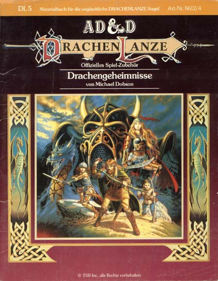 TSR D&D/AD&D Fantasy-Rollenspiele Archive: DL5 Drachengeheimnisse