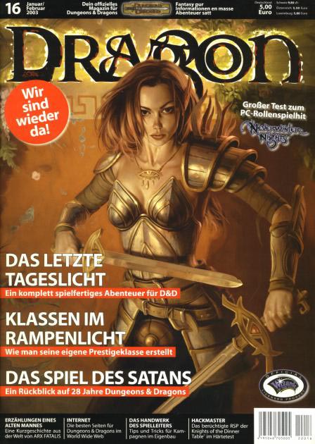 TSR D&D/AD&D Fantasy-Rollenspiele Archive: Dragon Magazine #16