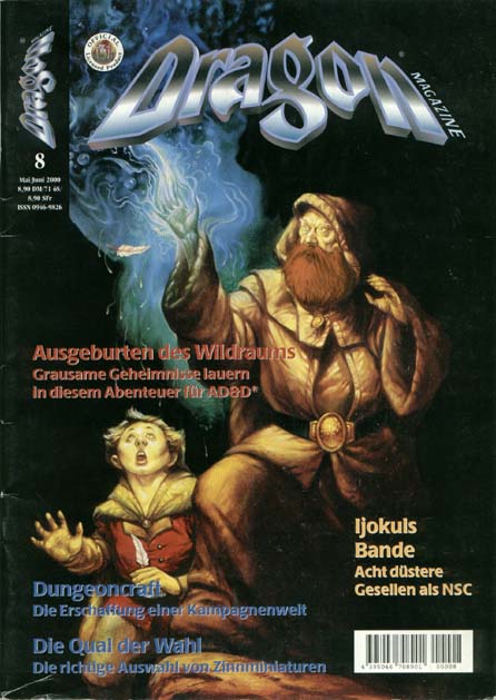 TSR D&D/AD&D Fantasy-Rollenspiele Archive: Dragon Magazine #8