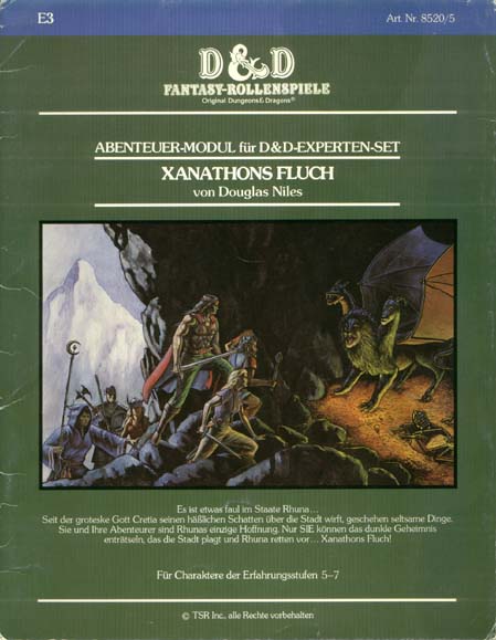TSR D&D/AD&D Fantasy-Rollenspiele Archive: E3 Xanathons Fluch