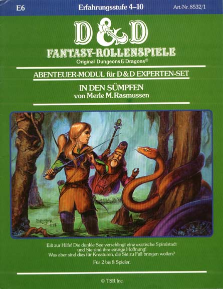 TSR D&D/AD&D Fantasy-Rollenspiele Archive: E6 In den Sümpfen