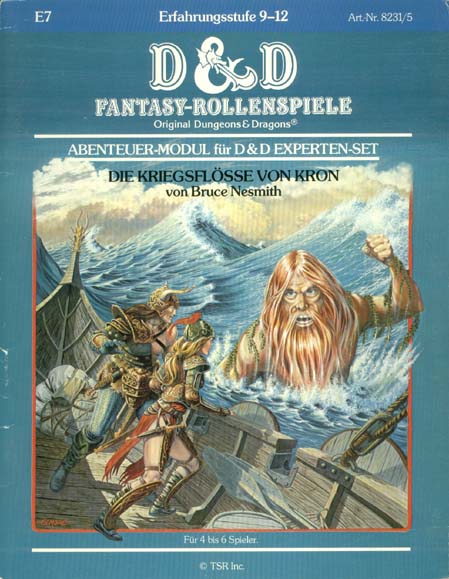 TSR D&D/AD&D Fantasy-Rollenspiele Archive: E7 Die Kriegsflösse von Kron