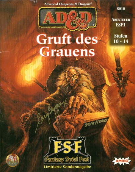 TSR D&D/AD&D Fantasy-Rollenspiele Archive: FSF1 Gruft des Grauens