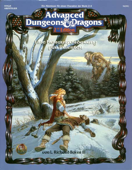 TSR D&D/AD&D Fantasy-Rollenspiele Archive: HHQ4 Eine Herausforderung für Priester