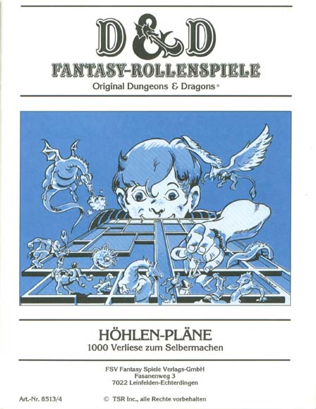 TSR D&D/AD&D Fantasy-Rollenspiele Archive: Höhlen-pläne