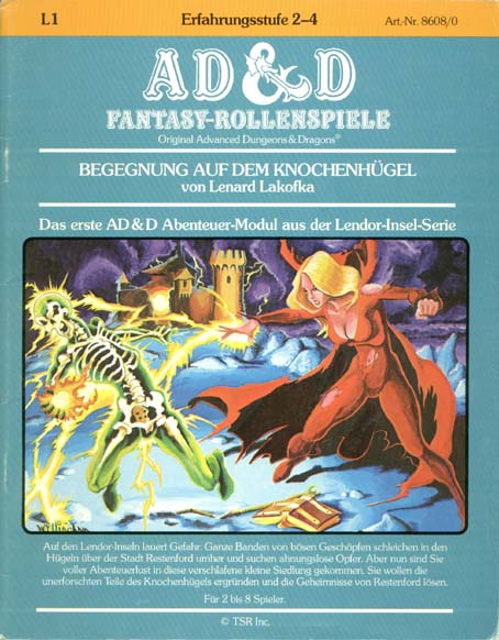 TSR D&D/AD&D Fantasy-Rollenspiele Archive: L1 Begegnung auf dem Knochenhügel