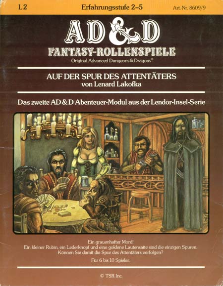 TSR D&D/AD&D Fantasy-Rollenspiele Archive: L2 Auf der Spur des Attentäters