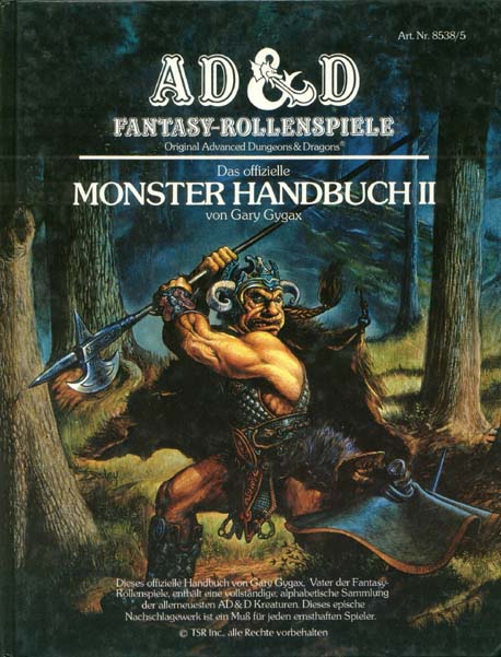 TSR D&D/AD&D Fantasy-Rollenspiele Archive: Monster Handbuch II