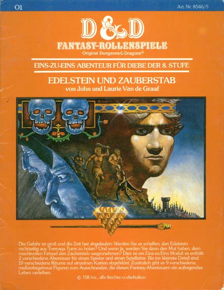TSR D&D/AD&D Fantasy-Rollenspiele Archive: O1 Edelstein und Zauberstab