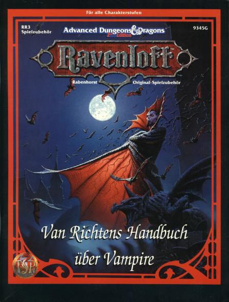 TSR D&D/AD&D Fantasy-Rollenspiele Archive: RR3 Van Richtens Handbuch über Vampire