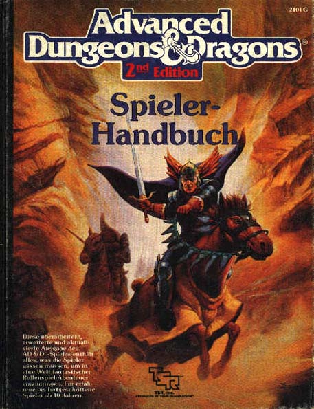 TSR D&D/AD&D Fantasy-Rollenspiele Archive: Spielder-Handbuch