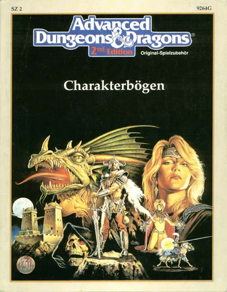 TSR D&D/AD&D Fantasy-Rollenspiele Archive: SZ2 Charakterbögen