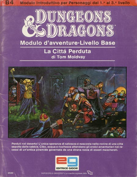 TSR Dungeons & Dragons Archive: Italian Dungeons & Dragons: B4 La Citá Perduta