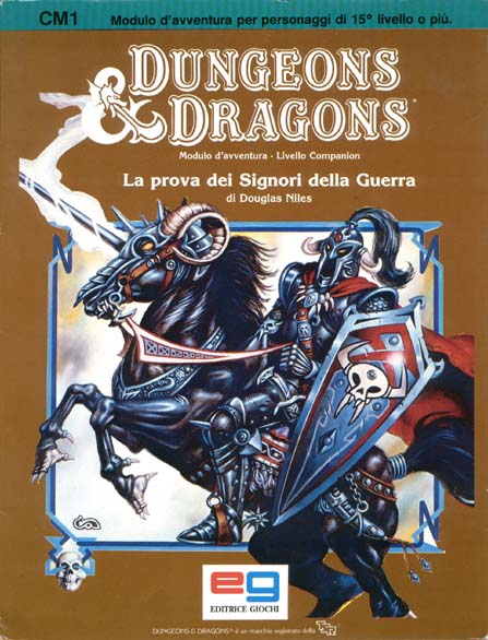 TSR Dungeons & Dragons Archive: Italian Dungeons & Dragons: CM1 La prova dei Signori della Guerra