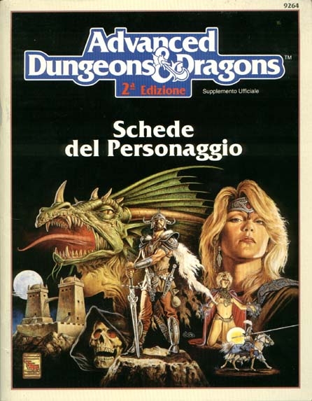 TSR Dungeons & Dragons Archive: Italian Dungeons & Dragons: Schede del Personaggio