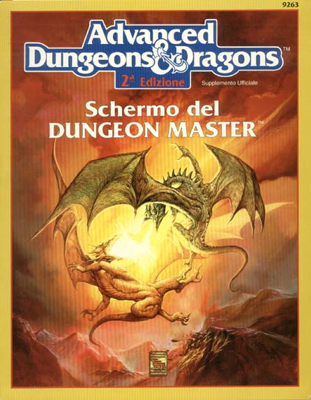 TSR Dungeons & Dragons Archive: Italian Dungeons & Dragons: Schermo del Dungeon Master