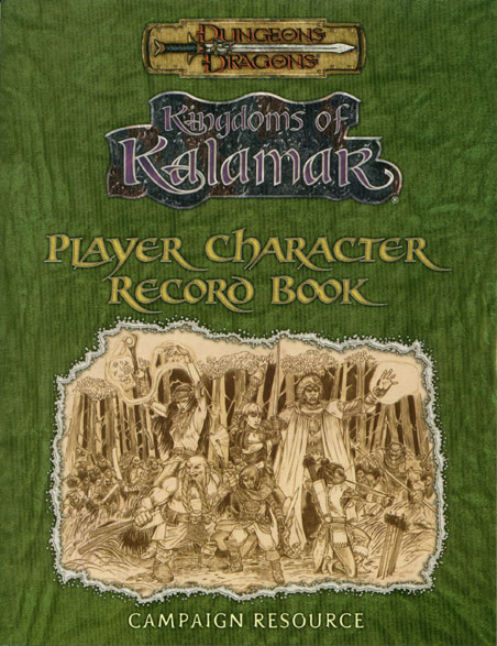 TSR Dungeons & Dragons Archive: Kingdoms of Kalamar: Player Character Record Book