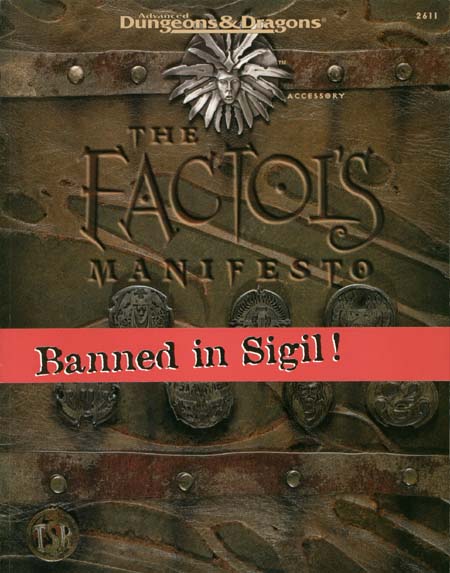 TSR Dungeons & Dragons Archive: Planescape: The Factol's Manifesto